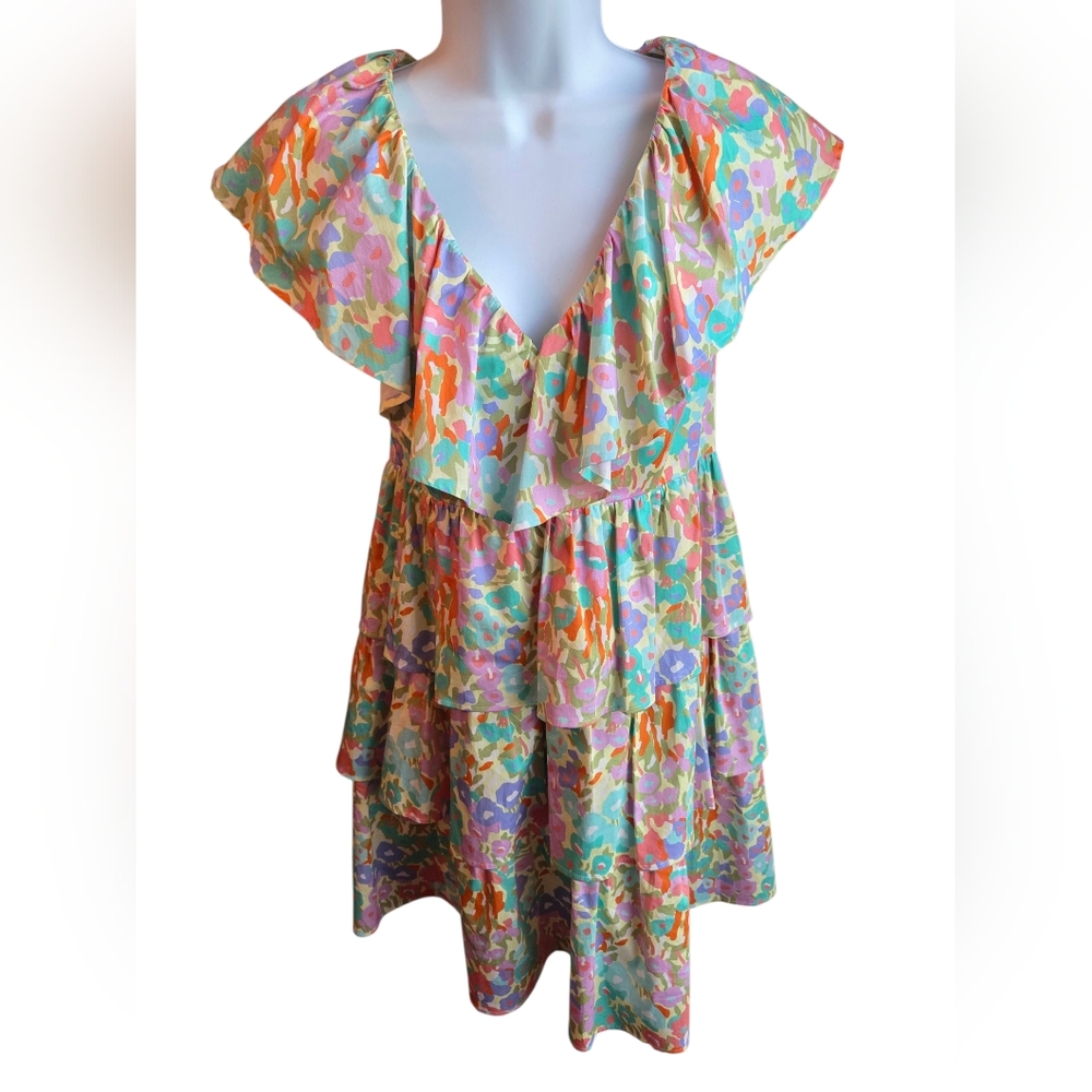 Crosby By Mollie Burch White Floral Zari Mini Dress Size M